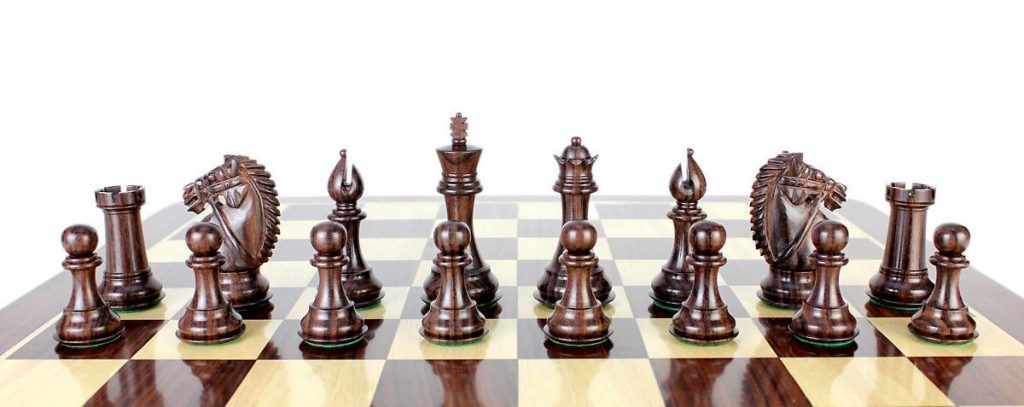 Rosewood chess pieces